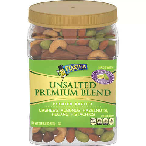 Planters Unsalted Premium Blend Mixed Nuts, 34.5 oz.