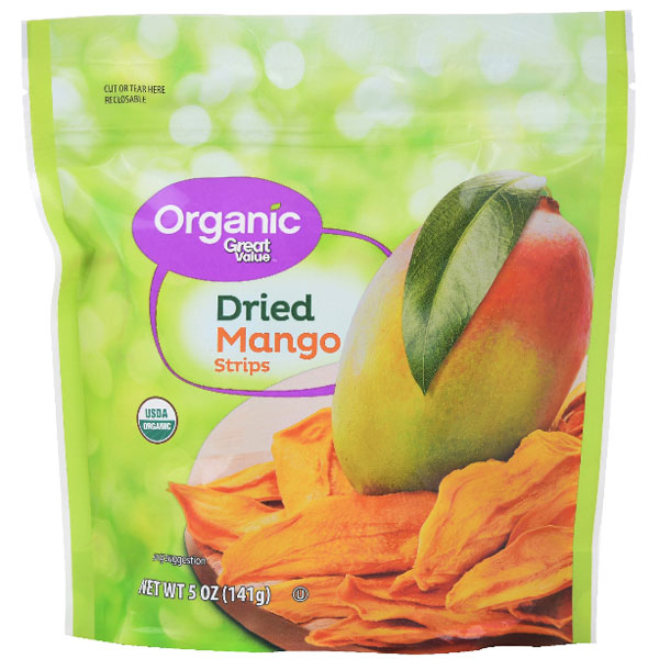 Great Value Organic Dried Mango Strips, 5 Oz. - Water Butlers