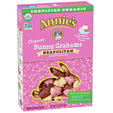 Annie's Organic Neapolitan Bunny Graham Crackers, 7.5oz