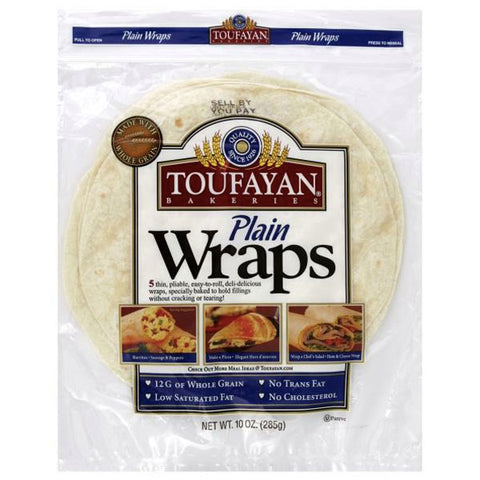 Toufayan Plain Wraps, 10oz, 5 Count