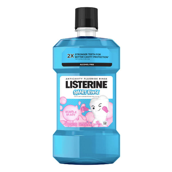 Listerine Smart Rinse Kids Mouthwash, Bubble Blast 500 mL