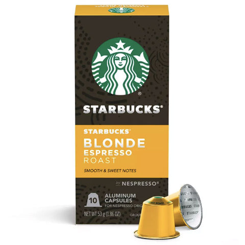 Starbucks Nespresso Original Line Capsules, Blonde Light Roast Espresso, 10 Count