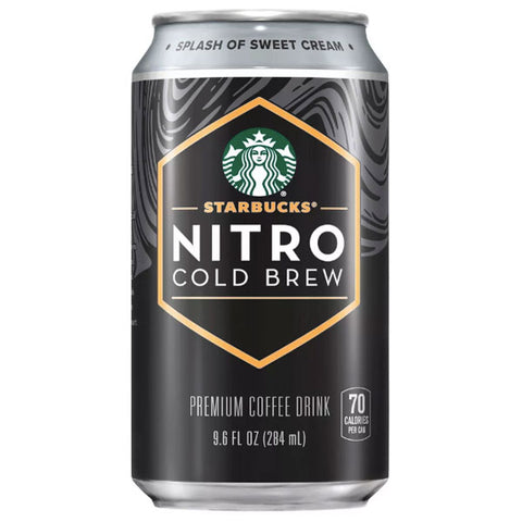 Starbucks Nitro Cold Brew Splash of Sweet Cream Coffee Drink, 9.6 fl oz.