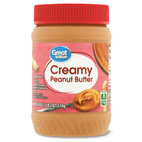 Great Value Creamy Peanut Butter, 16 oz