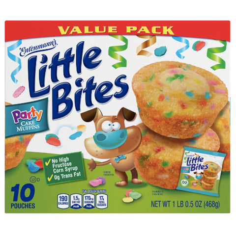 Entenmann's Little Bites Party Cake Mini Muffins, 10 Ct