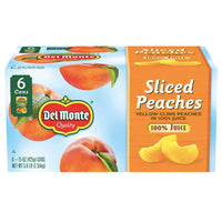 Del Monte Sliced Peaches in 100% Juice, 15 oz., 6 Count