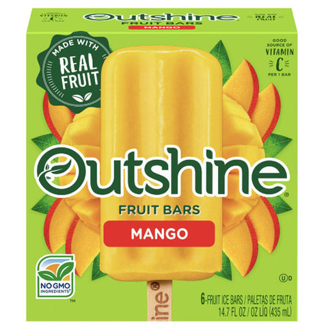 Outshine Mango Frozen Fruit Ice Cream Bars, 6 Count