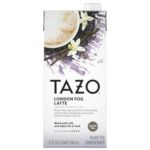 Tazo London Fog Latte Iced Tea Concentrate, Black Tea, 32 oz