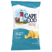 Cape Cod Potato Chips, Sea Salt and Vinegar Kettle Cooked Chips, 7.5 Oz