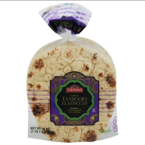 Toufayan Garlic Tandoori Flatbread, 18oz, 4 Count