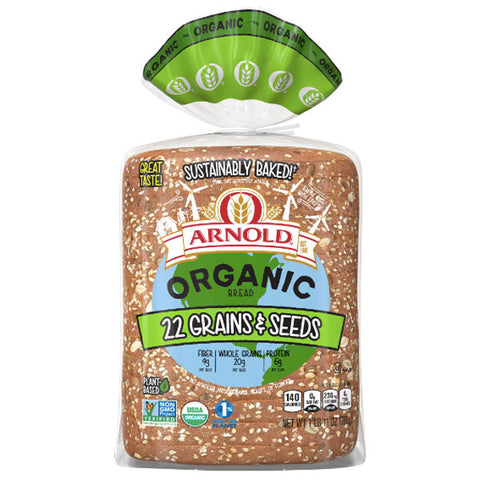 Arnold Organic 22 Grains & Seeds Bread, 27 oz.