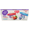 Dannon Light + Fit Strawberry Blueberry Variety Pack Greek Yogurt, 5.3 Oz. Cups, 6 Count