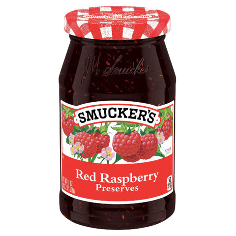 Smucker's Red Raspberry Preserves, 18 oz