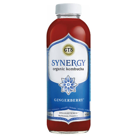 GTs Synergy Kombucha Organic Gingerberry, 16 fl oz.