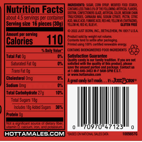 Hot Tamales Fierce Cinnamon Chewy Candy, 4.5 oz.