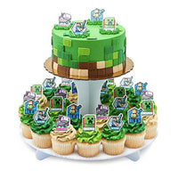 Minecraft Celebration Cake Cupcake Combo