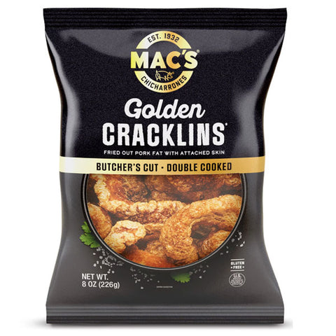 Mac's Golden Pork Cracklins Snacks, 8 oz.