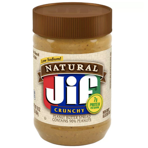 Jif Natural Crunchy Peanut Butter, 16 oz