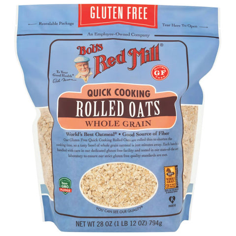 Bob's Red Mill Gluten Free Quick Cooking Rolled Oats, 28 Oz