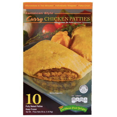 Caribbean Food Delights Curry Chicken Patties, 10 Count