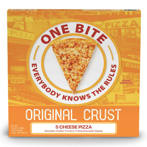 One Bite Thin Crust Original 5 Cheese Pizza, 13.85 oz