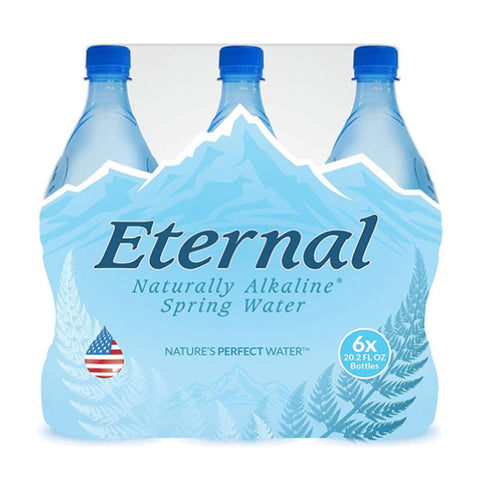 Eternal Water Naturally Alkaline Spring Water, 600 ml, 6 Count