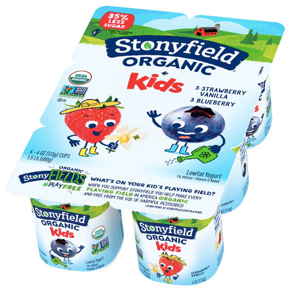 Stonyfield Organic Kids Vanilla Whole Milk Yogurt Pouch, 3.5 oz