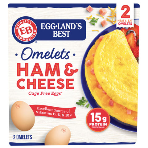 Eggland's Best Omelets, Ham & Cheese, 2 Count