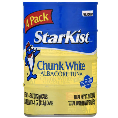 StarKist Chunk White Albacore Tuna in Water, 5 oz. 4 Count