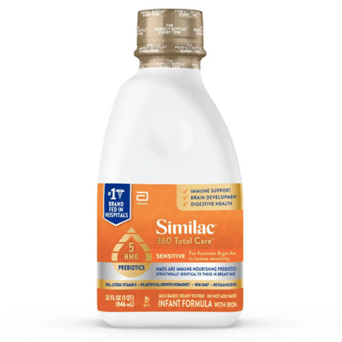 Similac 360 Total Care Sensitive Infant Formula, Ready-to-Feed 32-fl-oz Bottle