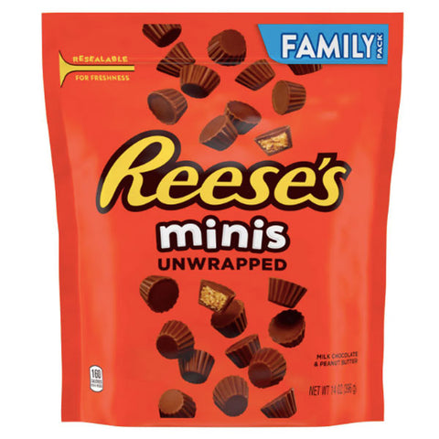 Reese's Minis Milk Chocolate Peanut Butter Cups Candy, Family Size, 14 oz