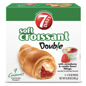 7Days Soft Croissant, Strawberry Vanilla, 4 Count