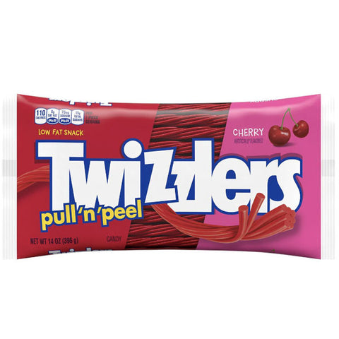 Twizzlers Pull 'n' Peel Cherry Flavored Chewy Candy, Low Fat, 14 oz