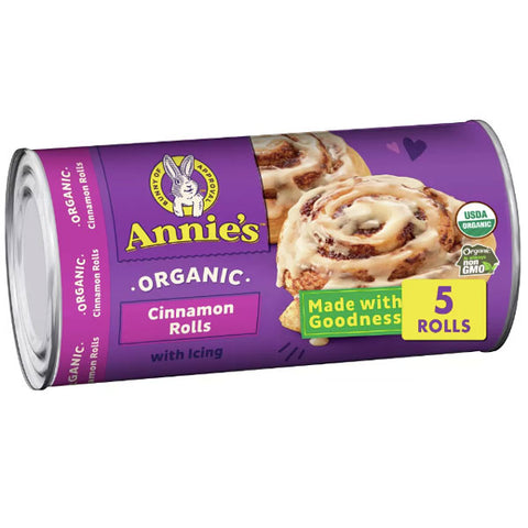 Annie's Organic Cinnamon Rolls with Icing, 17.5oz, 5 Count