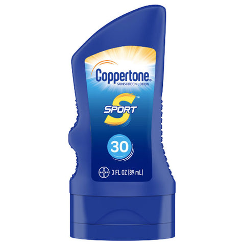 Coppertone SPF 30, Sport Sunscreen Lotion SPF 30, Travel Size, 3 fl oz