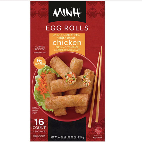 Minh Chicken Egg Rolls, 16 Count