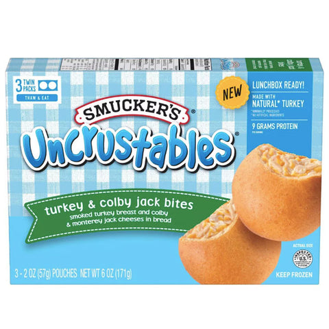 Smucker's Uncrustables Turkey & Colby Jack Bites, 6oz, 3 Count