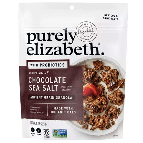 Purely Elizabeth Organic Chocolate Sea Salt Probiotic Granola, 8 oz