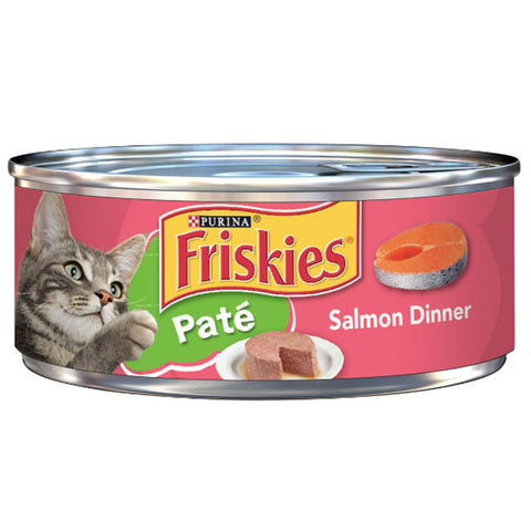 Friskies Pate Wet Cat Food, Salmon Dinner, 5.5 oz.