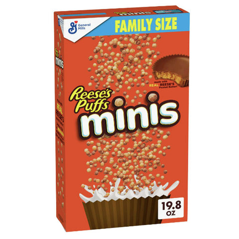 Reese's Puffs Minis Breakfast Cereal, Family Size, 19.8 oz