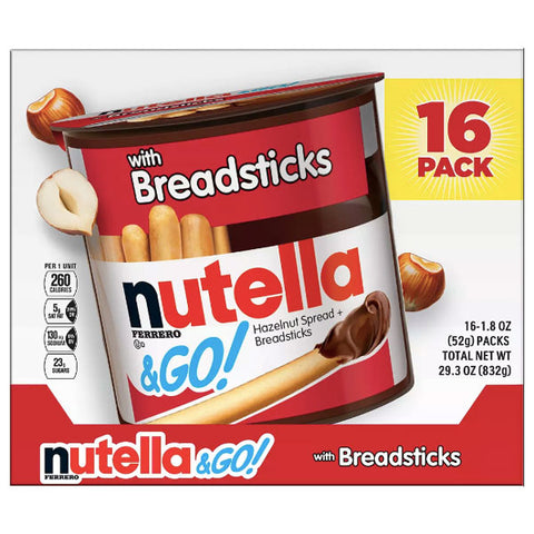 Nutella & Go with Breadsticks, 1.8 oz., 16 Count