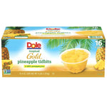 Dole Tropical Gold Premium Pineapple Tidbits, 4 oz. 16 Count