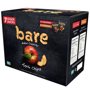 Bare Apple Chips Fuji Red and Cinnamon Snack Pack, 3.7oz, 7 Count