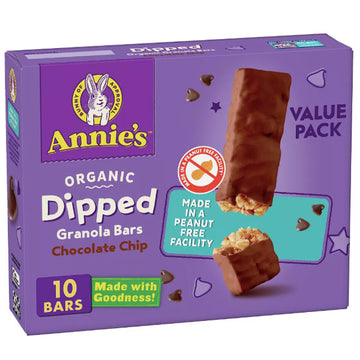 Annie's Organic Chocolate Dipped Granola Bars, 10 Count