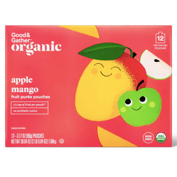Organic Applesauce Pouches - Apple Peach - 12ct - Good & Gather™ : Target