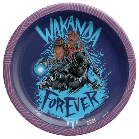 Black Panther Wakanda Forever 7in Paper Plates, 8 Count