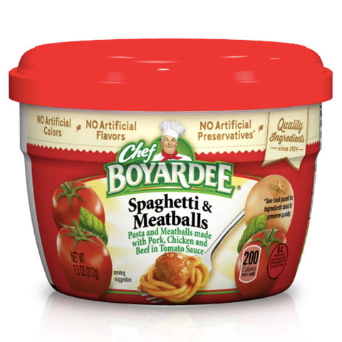 Chef Boyardee Spaghetti and Meatballs, Microwave Pasta, 7.5 oz