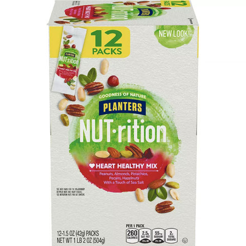 Planters Nutrition Heart Healthy Mix, 1.5 oz. 12 Count