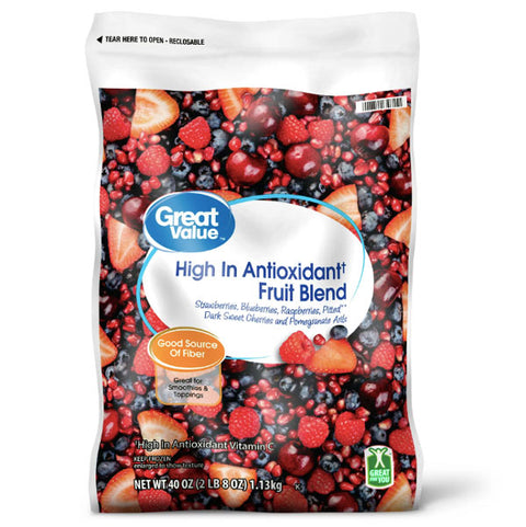 Great Value High in Antioxidant Frozen Fruit Blend, 40 oz