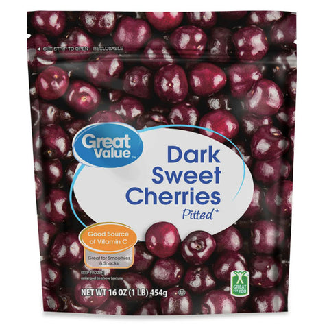 Great Value Frozen Pitted Dark Sweet Cherries, 16 oz